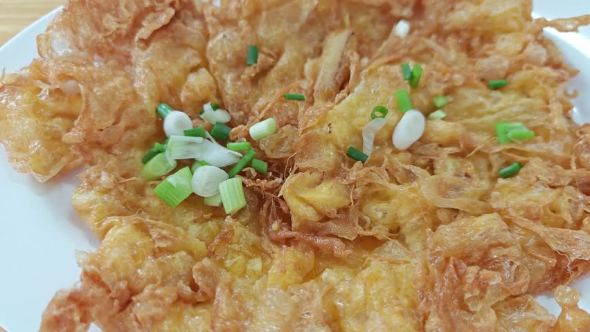 Delicious omelet against a background.