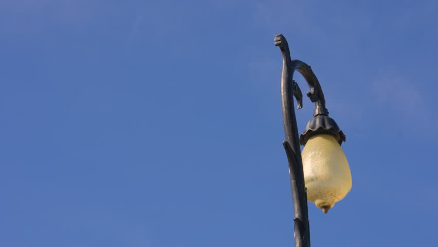 An ornamental street light in Muskegon, MI.