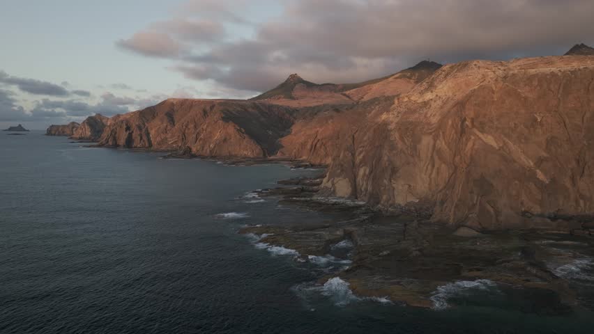 Sunset on the coast of Porto Santo island