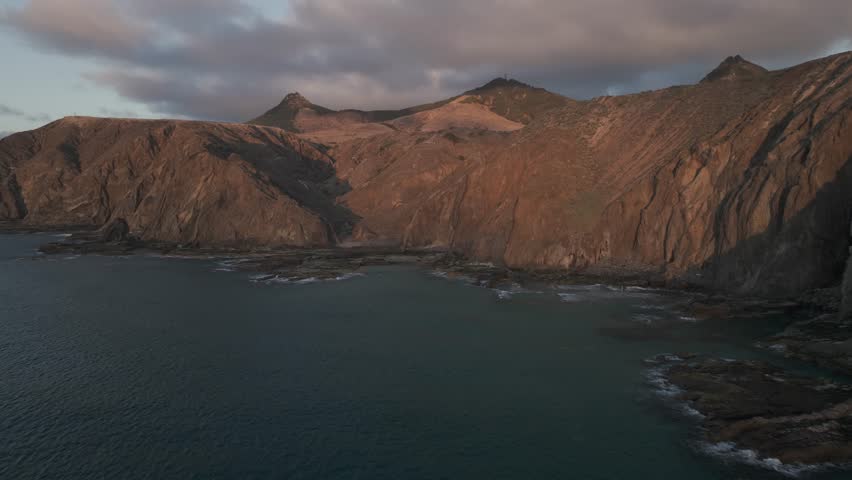 Sunset on the coast of Porto Santo island