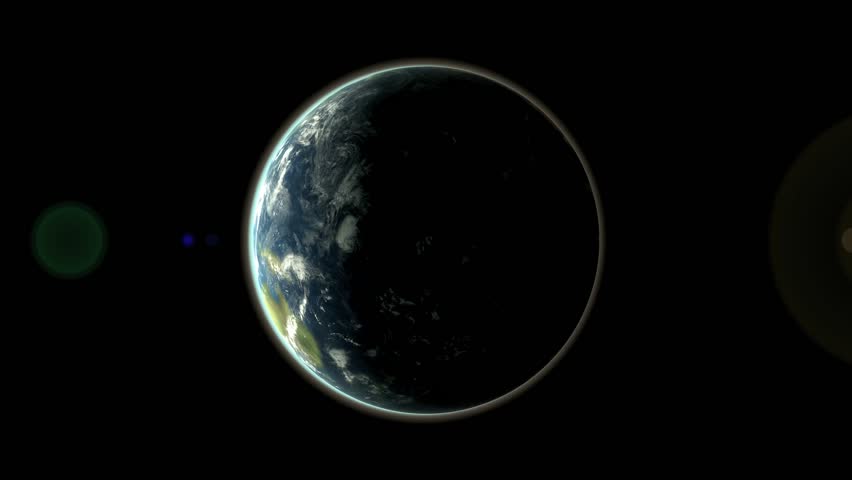 Dynamic camera animation planet earth views