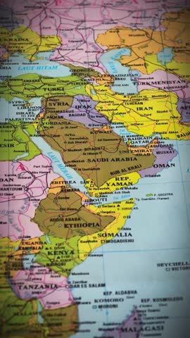 Map of the Kingdom of West Asia which covers almost the entire region of the Arabian Peninsula.