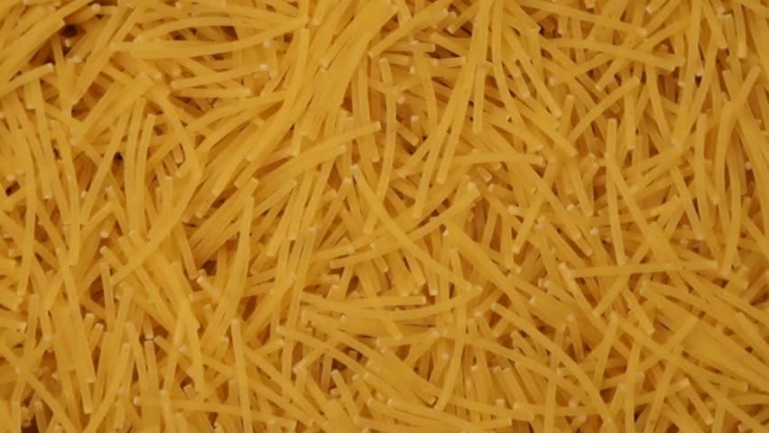 Rotation of macaroni close up