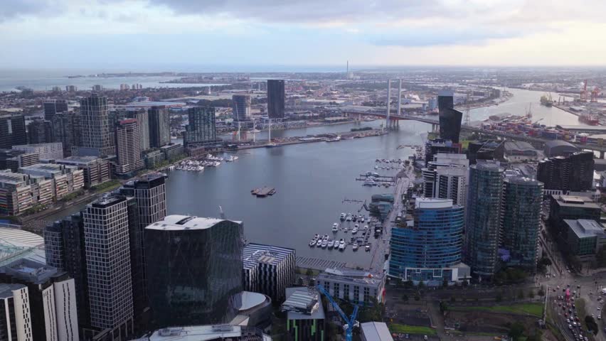 Aerial View Of Melbourne Cityscape, Australia