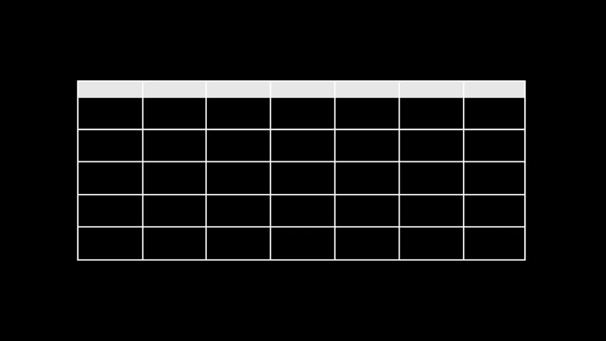 January 2027 Monthly Calendar Grid Minimal Motion Graphic