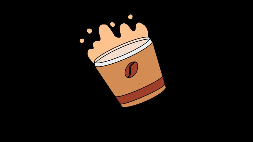 animation coffee cup vector illustration