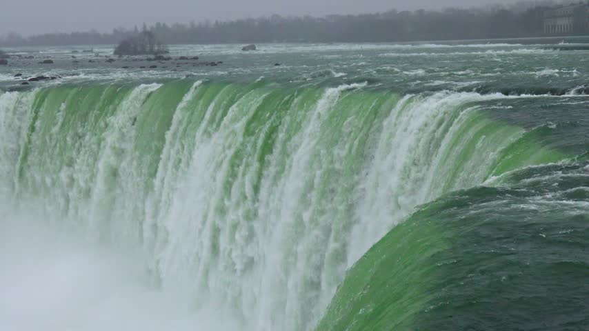 Horseshoe Falls — part of Niagara Falls on the Niagara River, located on the border between New York State, USA, and Ontario, Canada