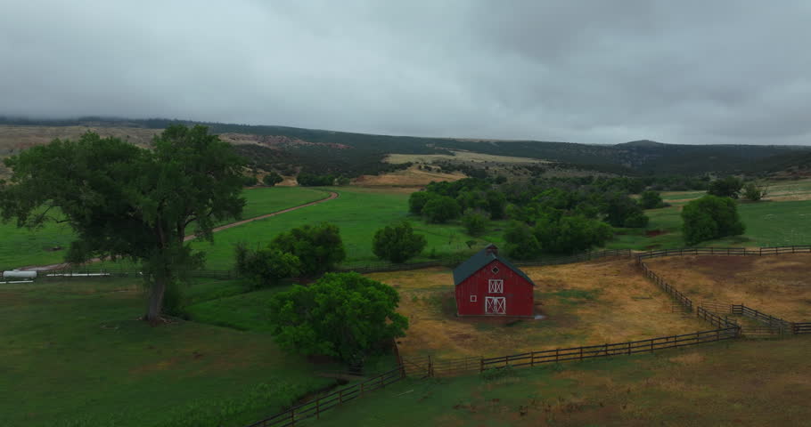 Beautiful ranch landscape in Wyoming
