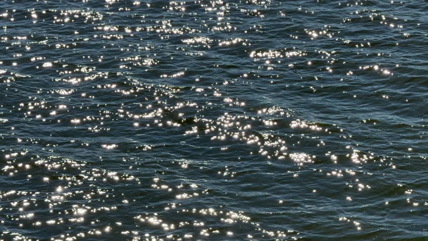 Glittering blue river water surface.
