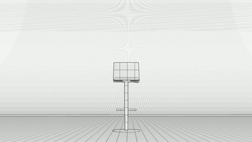 Animated video of a chair with illustrations.