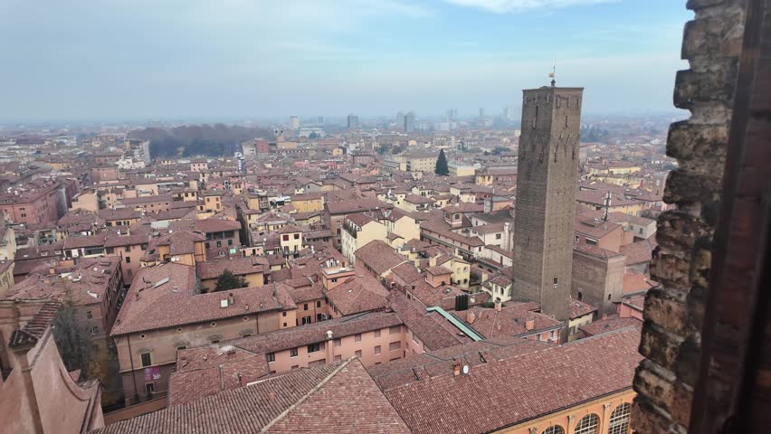 The Old Town of city of Bologna, Italy