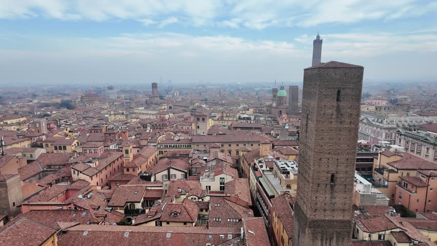 The Old Town of city of Bologna, Italy