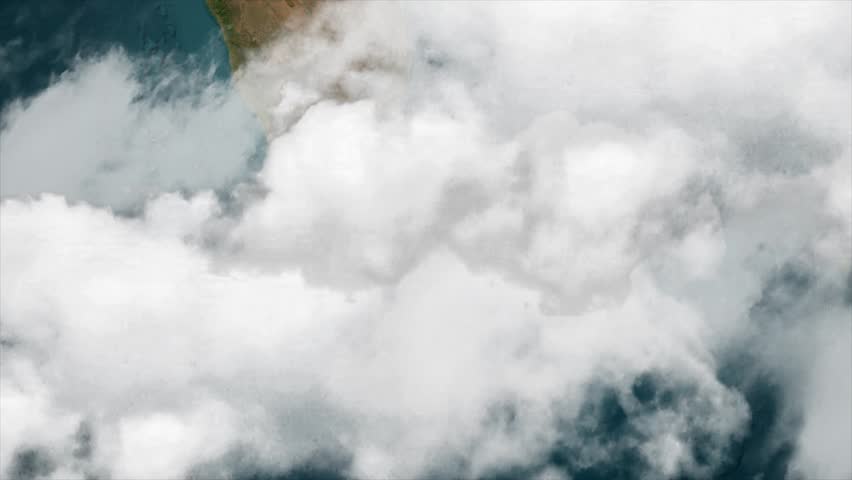 Animated Sri Lanka map with national flag over geographic terrain.