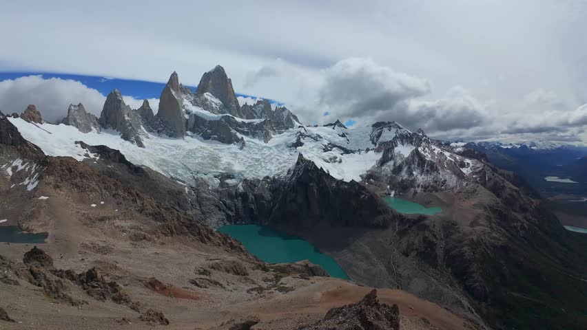 Mount Fitz Roy From Loma De Las Pizarras In Patagonia Argentina