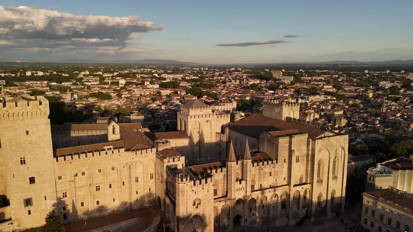 Palais des Papes in Avignon largest Gothic palace, France UNESCO World Heritage Site
