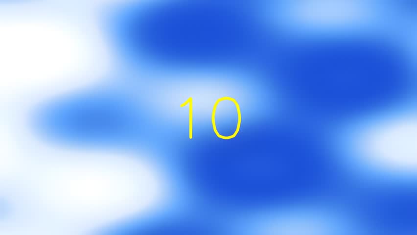 Abstract blue and white background with yellow number five.