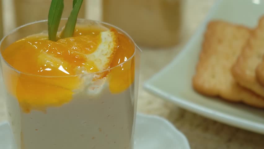 Bite-Sized Orange Cake On Plate