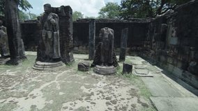 Video 1920x1080p - Sri Lanka. The medieval ruins of the Temple dolly shot 