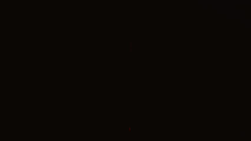 Golden and red fireworks exploding in dark night sky