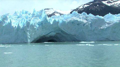 The Perito Moreno Glacier calving in Patagonia, Argentina. 