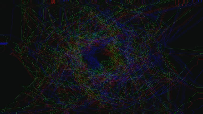 Bright colors swirl together to form an abstract design. The pattern features overlapping lines in blue, green, and red colors creating a dynamic visual effect