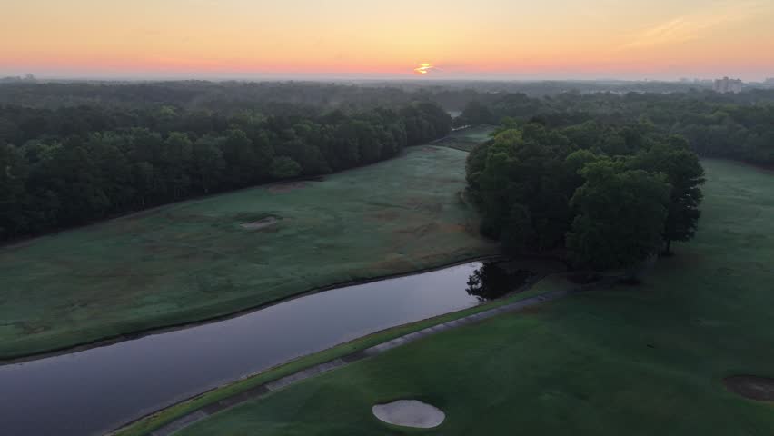 aerial barefoot landing golf course in north myrtle beach sc, south carolina