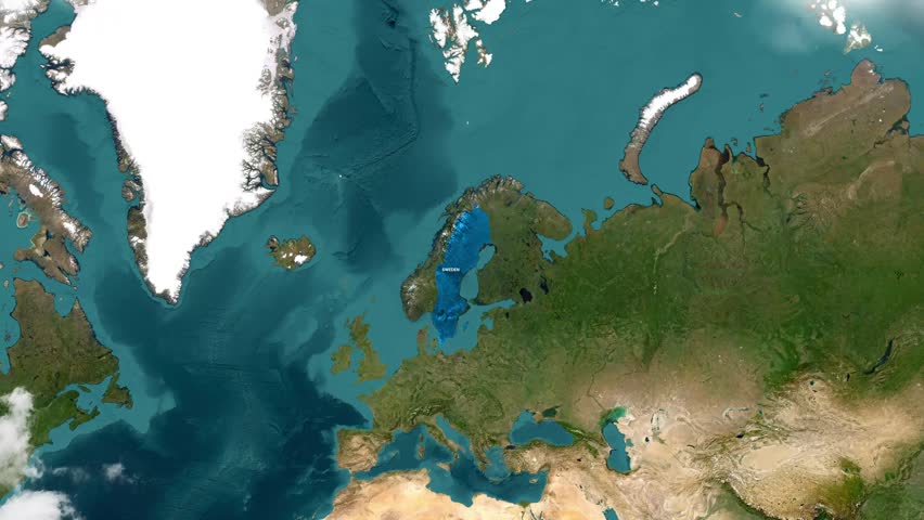 Sweden Map Zooming In Highlighting Gothenburg City Location