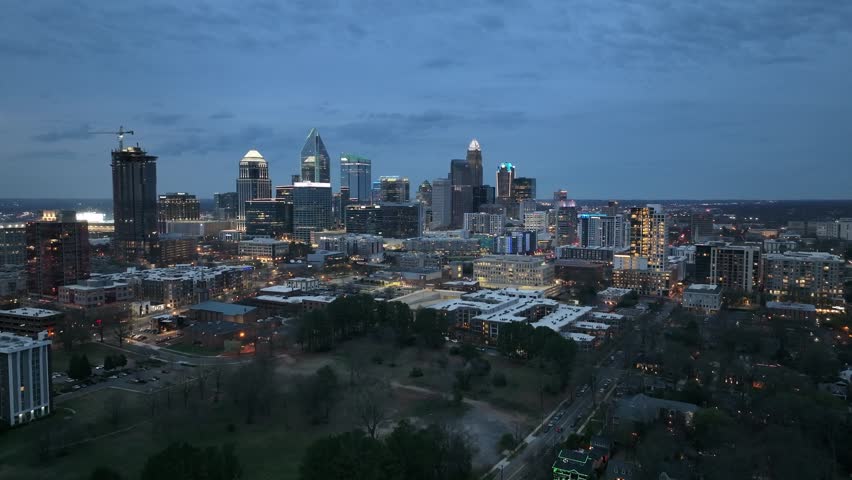 Charlotte from above at Golden Hour