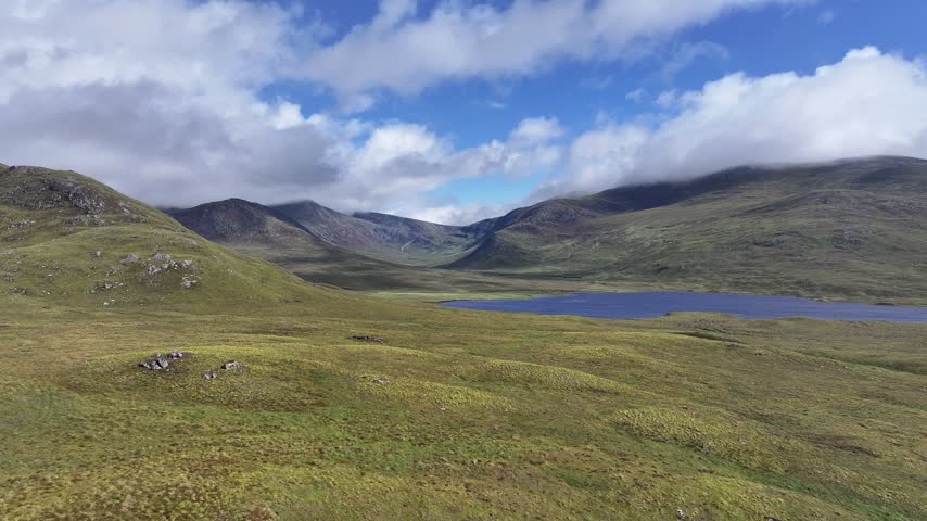 Aerial view of Scottish Highlands Wilderness
