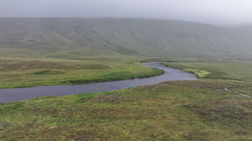 Aerial view of Scottish Highlands Wilderness