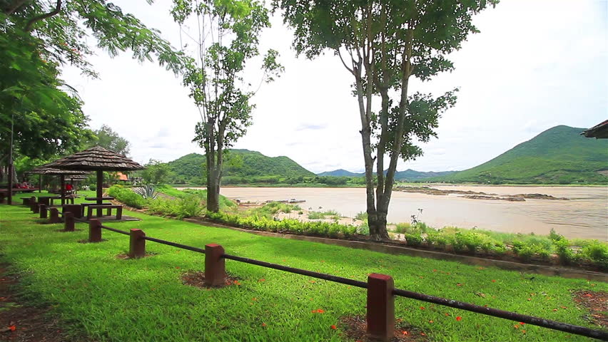Resort on the Mekong River on the border between Thailand and Laos.