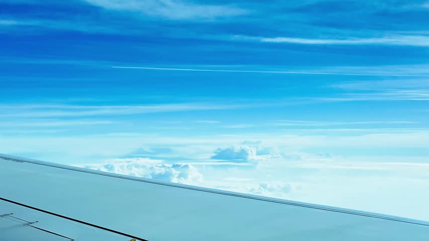 The view from the air over Switzerland while flying.