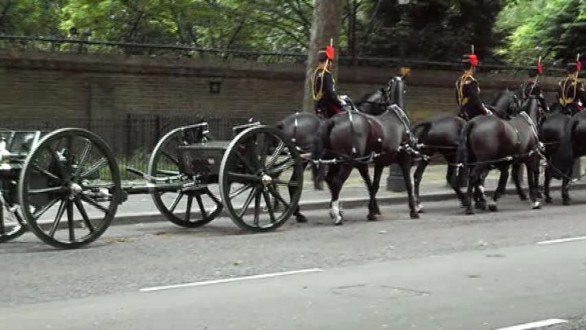 Royal guards taking part in the Queen