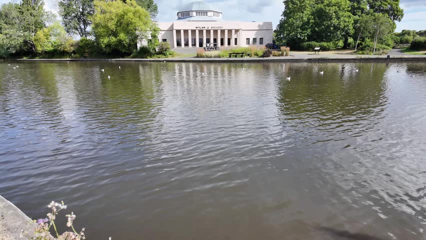 Wylam Brewery Palace of Arts Beside Exhibition Park Lake in Newcastle upon Tyne, England