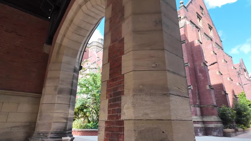 Close Up of Historic Stone Archway at the Armstrong Building, Newcastle University