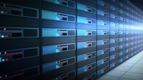 Computer Servers Working Indicators Blinking Clip Stock Footage Video ...