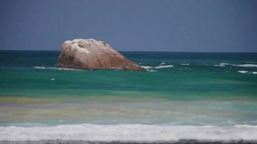 Video 1920x1080 - Sea bay with large stones. Thailand, Kamala