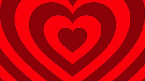 Seamless Looping Red and White Heart Animated Background