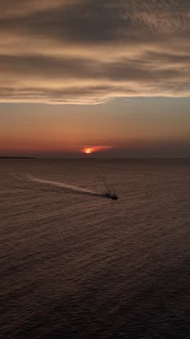Sun setting over the  ocean