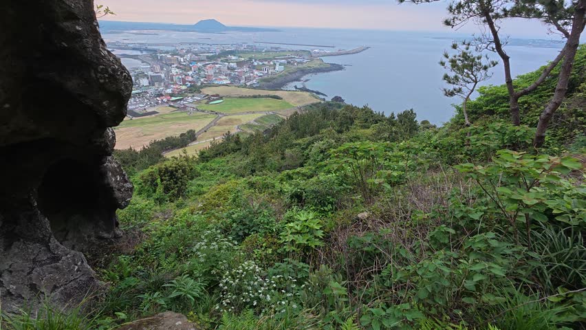 UNESCO listed volcanic landmark Seongsan Ilchulbong, South Korea.