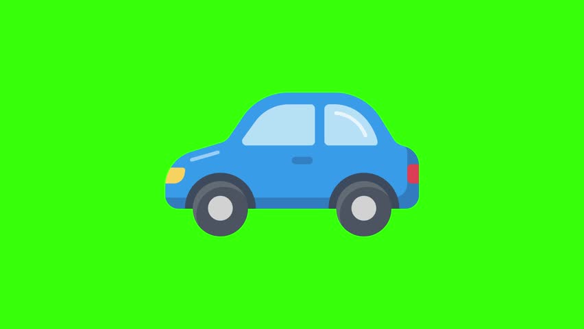 Seamless Looping Damaged Car Stalling Mechanical Failure Motion Graphic