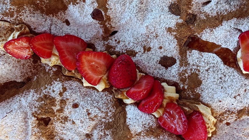 Top View of Delicious Strawberry Pie
