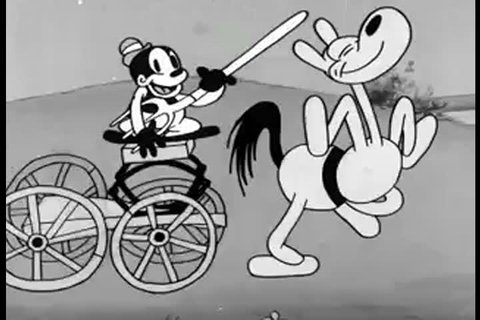 1930s - A black and white cartoon set on a farm