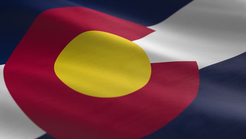 Colorado - waving flag loop