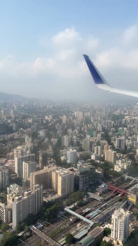Landing in mumbai aerial view