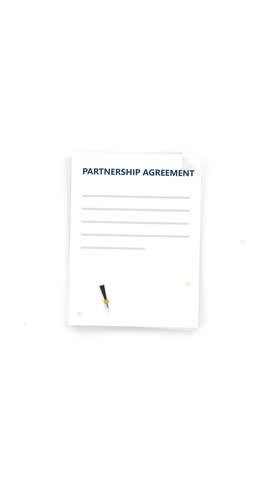Business partnership agreement document being signed with a fountain pen.