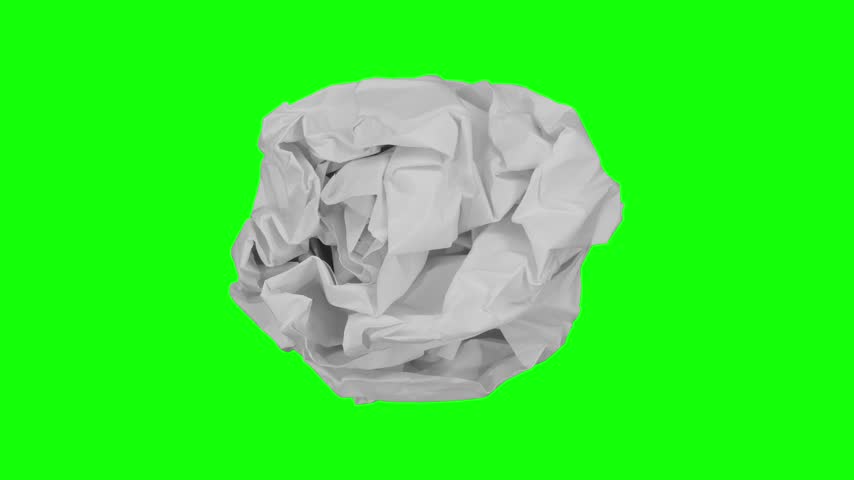 Crumpled paper with unfolding motion animation.