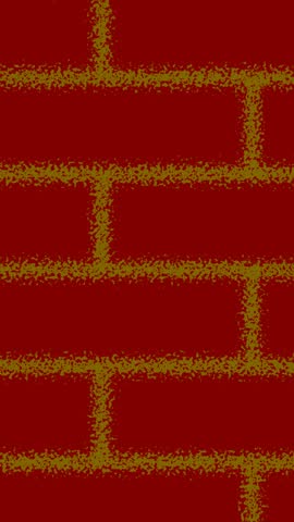 Red brick wall pattern background loop animated motion graphics.