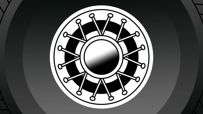 A close up chrome wire spoke wheel icon is centered directly on top of a dark tire background creating a detailed glossy metallic thumbnail image
