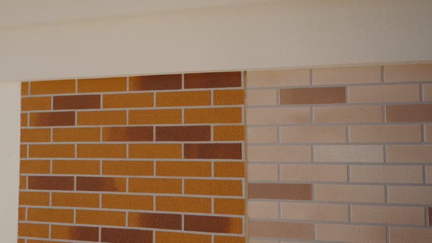 Zoom in effect on decorative brick wall texture